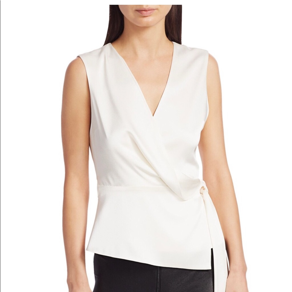 Alice and Olivia Asymmetrical Draper Top NWT LARGE